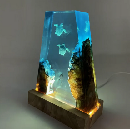 Schildkröten Harz Lampe