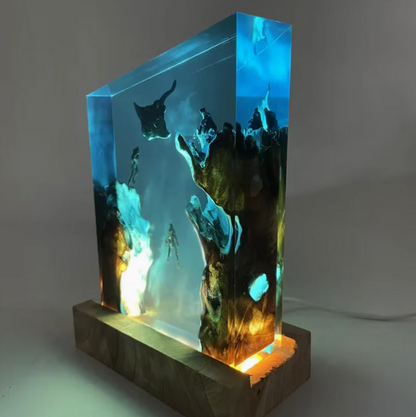 Mantarochen Harz Lampe