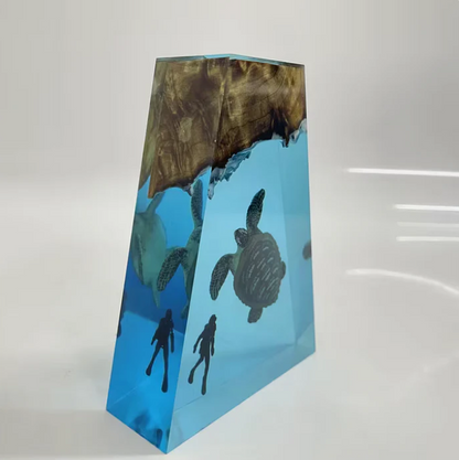 Große Schildkröte Harz Lampe